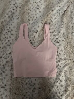 Lululemon Light Pink Scoop Neck Crop Tank Top